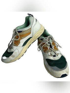 Karhu Unisex White Fusion 2.0 Sneakers Shoe Spruce Camo Rose Men’s 11 Women 12.5